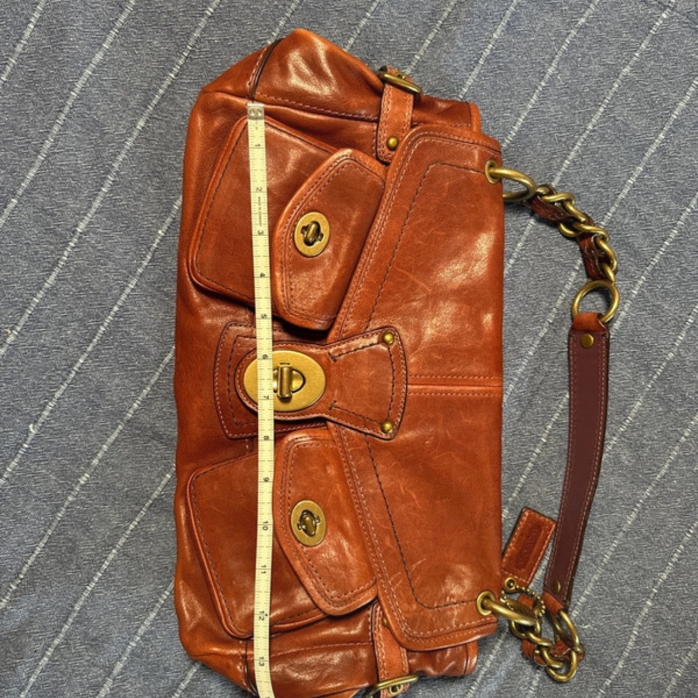 Vintage Coach 65th anniversary legacy Leigh cognac leather satchel - Picture 9 of 15